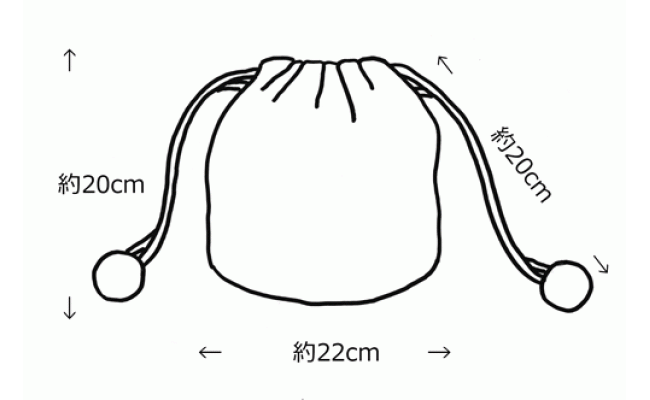 297-1 ミンク　巾着（マホガニー）