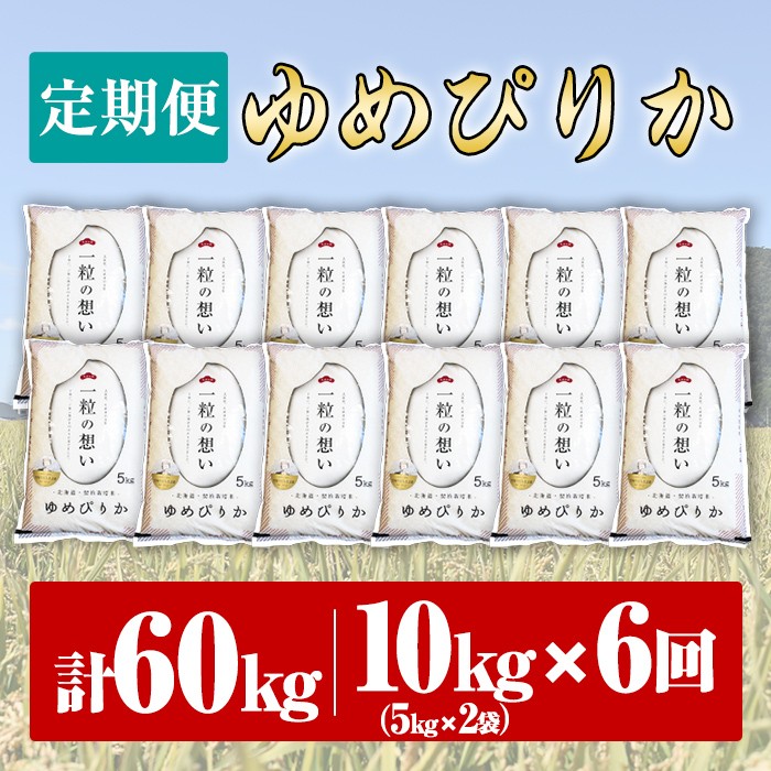 【令和7年産】《 定期便・全6回 》上士別の生産者がつくるゆめぴりか ( 10kg×6回・計60kg) 北海道 士別市産 米 お米 白米 北海道産 北海道米 ゆめぴりか 特A 一等級 コメ 単一原料米 定期便 10kg 60kg【天塩の恵み上士別】【F7071】