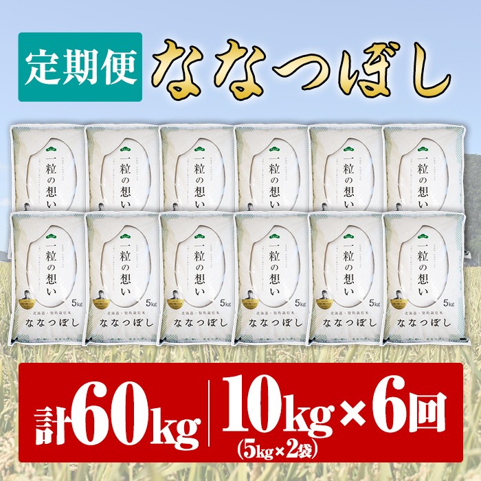 【令和7年産】《 定期便・全6回 》上士別の生産者がつくるななつぼし ( 10kg×6回・計60kg) 北海道 士別市産 米 お米 白米 北海道産 北海道米 ななつぼし 特A 一等級 コメ 単一原料米 定期便 10kg 60kg【天塩の恵み上士別】【F7075】