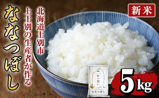 【B7089】＜新米 先行予約！・令和7年産＞上士別の生産者がつくるななつぼし (5kg)【2025年11月以降順次発送】 米 お米 白米 北海道産 北海道米 ななつぼし 特A 一等級 ごはん おこめ コメ 単一原料米 5kg 新米【天塩の恵み上士別】