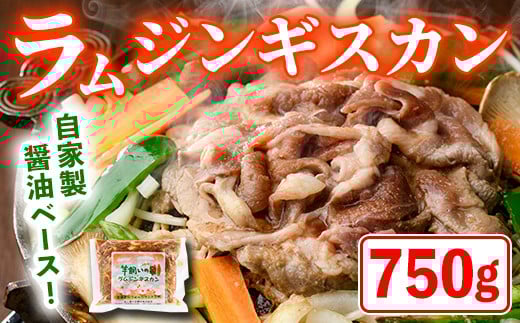 【A7027】特製 ラム ジンギスカン (750g×1袋) 羊 羊肉 ラム肉 冷凍 焼肉 ジンギスカン ラムジンギスカン 醤油ベース タレ 味付き BBQ バーベキュー 【羊と雲の丘観光】