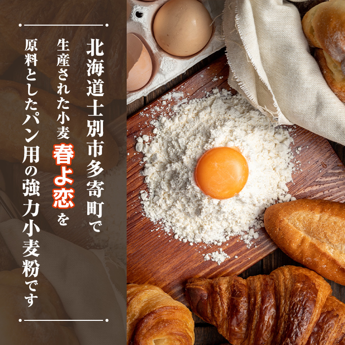 【B7028】＜北海道士別市産小麦＞ たよろの春よ恋 強力粉 ( 1kg×4袋・計4kg) 【2026年1月20日以降発送予定】小麦 小麦粉 強力粉 春よ恋 北海道産 士別市産 国産 国産小麦粉 パン お菓子 料理 1kg【たよろ春小麦の会】