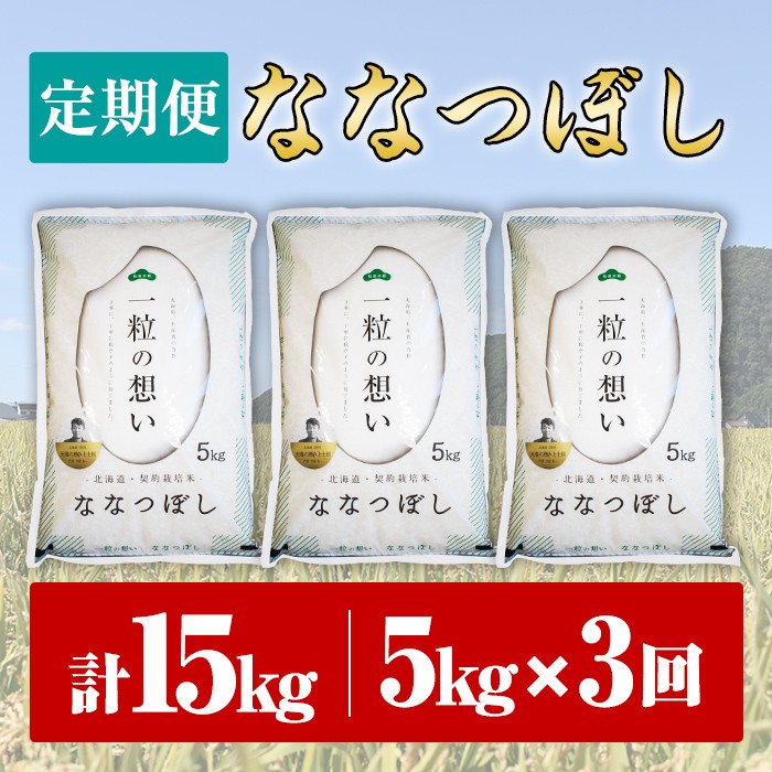 【令和7年産】《 定期便・全3回 》上士別の生産者がつくるななつぼし ( 5kg×3回・計15kg) 北海道 士別市産 米 お米 白米 北海道産 北海道米 ななつぼし 特A 一等級 コメ 単一原料米 定期便 5kg 15kg【天塩の恵み上士別】【D7062】