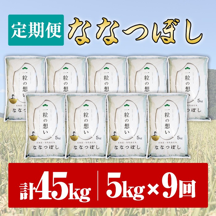 【令和7年産】《 定期便・全9回 》上士別の生産者がつくるななつぼし ( 5kg×9回・計45kg) 北海道 士別市産 米 お米 白米 北海道産 北海道米 ななつぼし 特A 一等級 コメ 単一原料米 定期便 5kg 45kg【天塩の恵み上士別】【F7074】