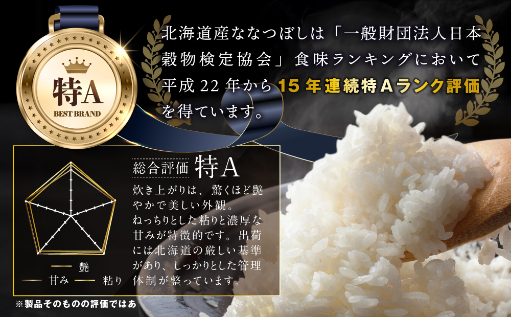 「令和7年産」北海道産ななつぼし5kg(5kg×1)【特Aランク】米・食味鑑定士監修＜最短翌日発送＞【1606605】