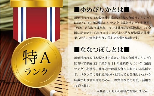 『先行予約』「令和7年産」北海道産ゆめぴりか＆ななつぼし計10kgセット(5kg×2袋)【特Aランク】米・食味鑑定士監修＜11月より発送開始＞【1606205】