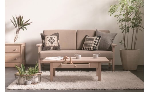 ノーザンフォレスト ソファ ラテBE NC101WL 幅160cm SC色 2.5人掛け 2.5人 国産家具 国産 ソファー 木製 カバ材 家具 インテリア カントリー調 お洒落 オンライン申請 ふるさと納税 北海道 三笠市 三笠【0809901】