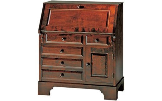 北海道民芸家具 ライティングビューロー HM800 HMU色 国産家具 国産 収納棚 机 勉強机 つくえ コンセント付 木製 家具 インテリア アンティーク お洒落 オンライン申請 ふるさと納税 北海道 三笠市 三笠【0810301】