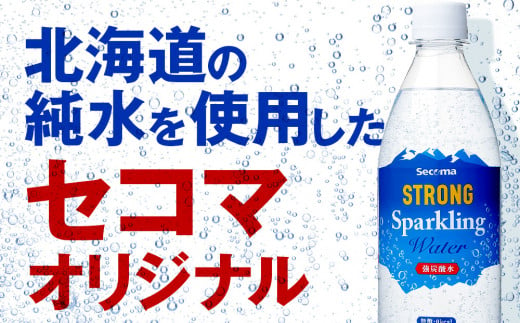 【定期便12ヵ月】セコマ 強炭酸水 500ml 24本 1ケース 北海道 千歳製造 飲料 炭酸 ペットボトル