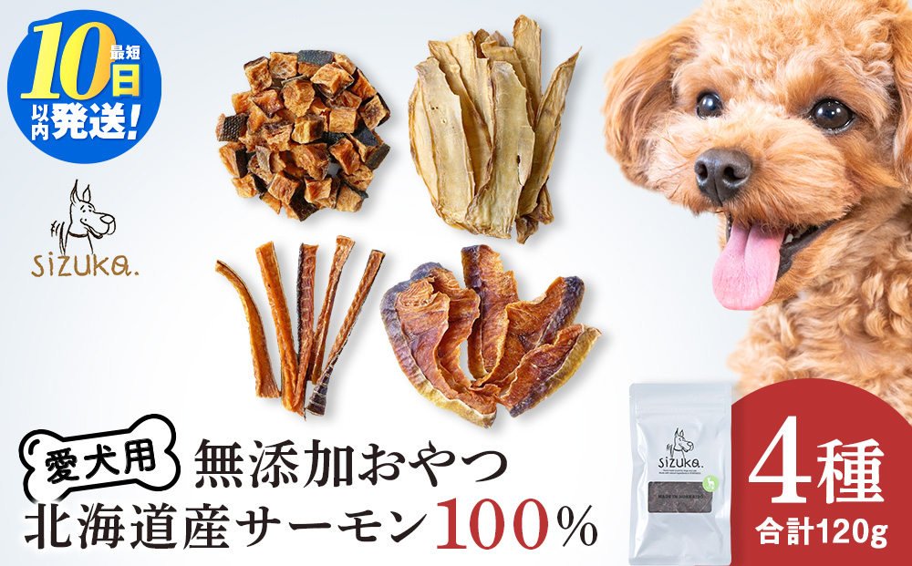 愛犬用　無添加おやつ サーモン4点セット（4種類　各30g）