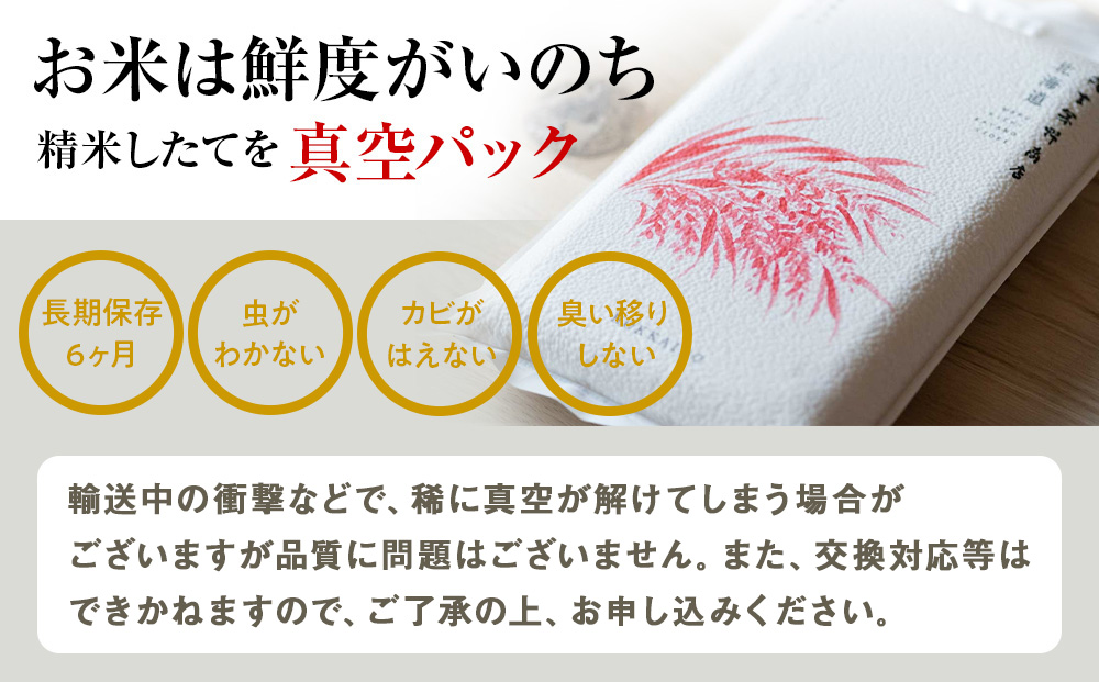 【新米発送】【 定期便 6回 】北海道産 ななつぼし 10kg ( 通常 パック 5kg ×1袋、真空 パック 5kg×1袋) 特Ａ 米 お米 5キロ 千歳 北海道 北海道米