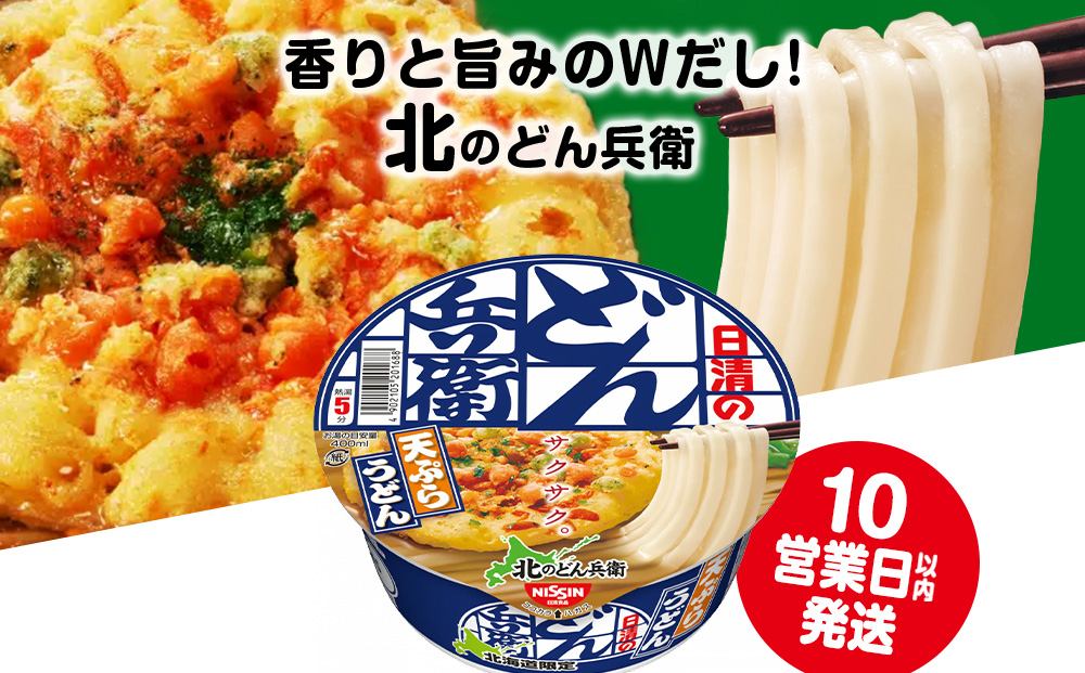 日清 北のどん兵衛 天ぷらうどん [北海道仕様]12個