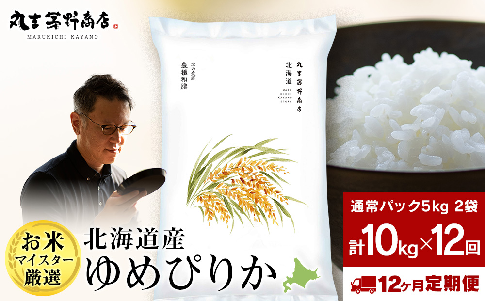 【定期便12回・下旬発送】北海道産ゆめぴりか 10kg(通常パック5kg×2袋) 特A お米  千歳 北海道米