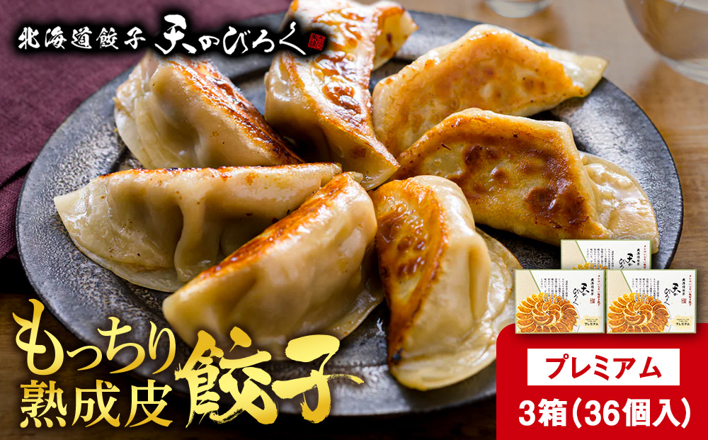 北海道餃子天のびろく プレミアム12粒入　3箱