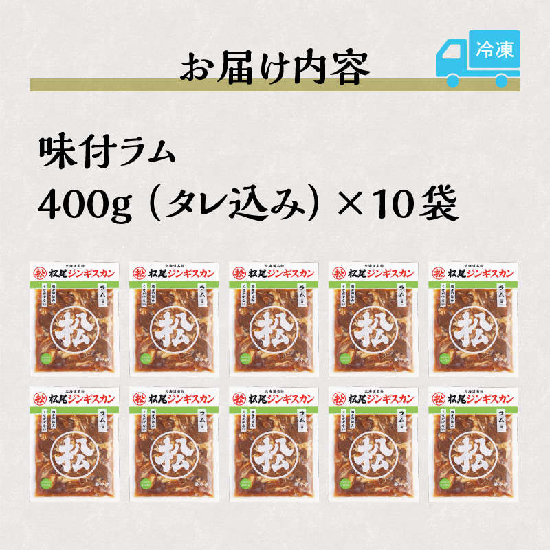 【松尾ジンギスカン】味付ラム10パックセット