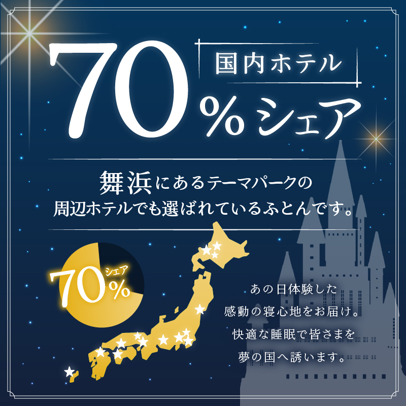 【国内ホテル・旅館70%シェア】寝具2点セット (クイーン) 国内生産 羽毛布団 掛け布団 ふとん まくら | 日本製 洗える 寝具 ベッド 布団 生地 綿100％ クリーニング 枕 羽毛 受注生産 一流ホテル 北海道 【 滝川市 】