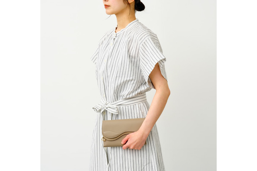 SOMES SA-17 ウォレットショルダー グレージュ [ソメスサドル 北海道 砂川市 12260908] ソメス お財布ポシェット ウォレットショルダーバッグ ブランド 日本製 本革 革 革製品 レザー