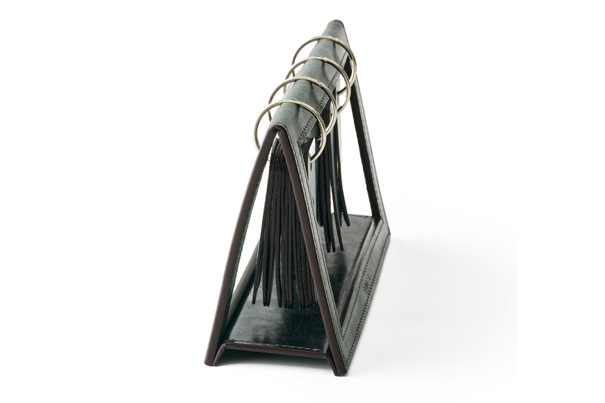 SOMES 万年カレンダー （グリーン）DU-30-ro [ソメスサドル 北海道 砂川市 12260810-a] ソメス カレンダー 卓上 本革 革 革製品 レザー somes saddle レビューキャンペーン