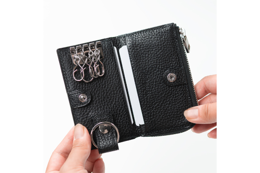 SOMES GL-03 キー＆コインケース ブラック [ソメスサドル 北海道 砂川市 12260874] ギャロップ 本革 牛革 メンズ ソメス 革 レザー 革製品 財布 さいふ サイフ キーケース レビューキャンペーン