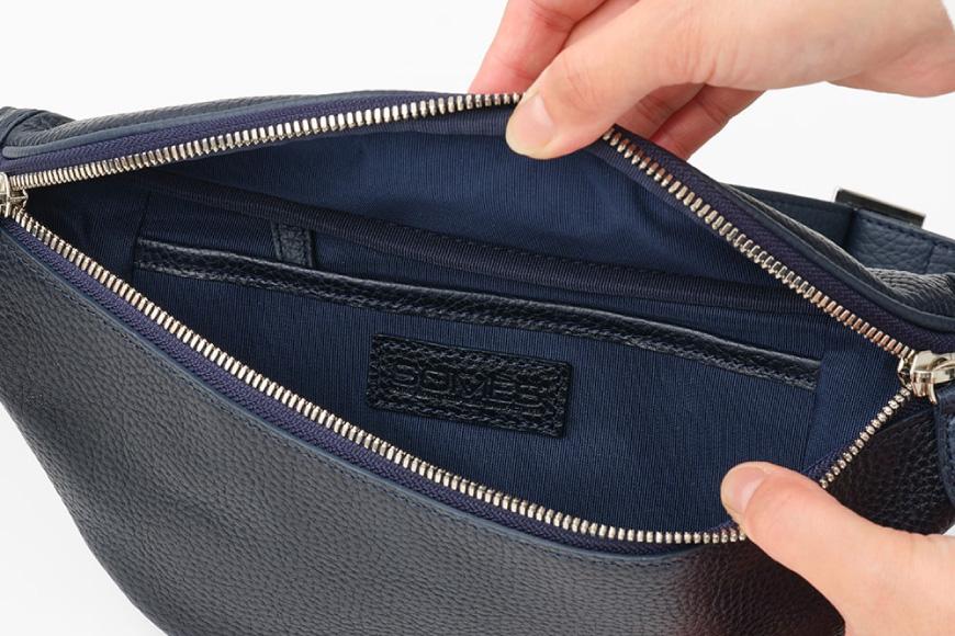 SOMES ウエストポーチ （ネイビー）GL-09 [ソメスサドル 北海道 砂川市 12260762-a] ソメス ポーチ メンズ レディース 本革 革 革製品 レザー 仕事 レビューキャンペーン