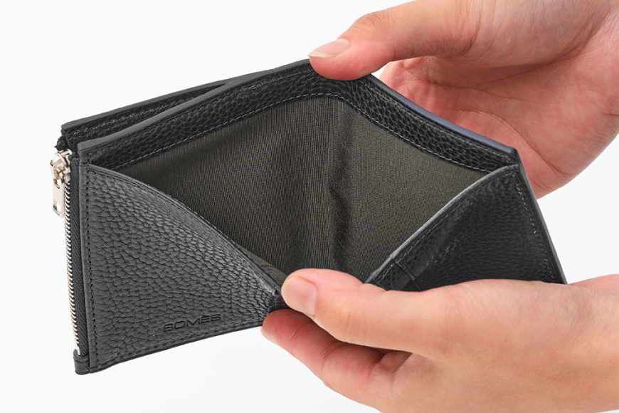 SOMES GL-10 二つ折り財布 ブラック [ソメスサドル 北海道 砂川市 12260872] ソメス バッグ メンズ レディース 本革 革 革製品 鞄 かばん レザー 財布 レビューキャンペーン