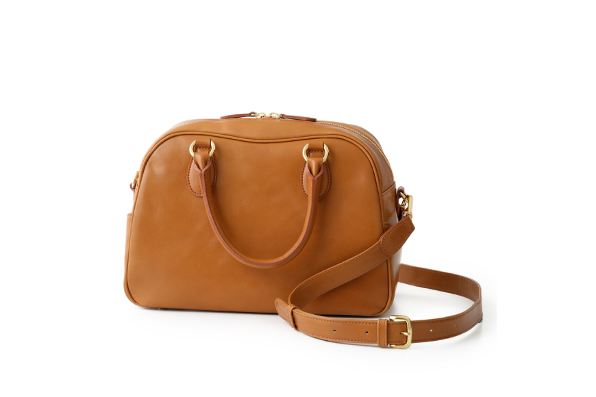 SOMES ER-56 2WAY ミニボストン M (ブラウン) [ソメスサドル 北海道 砂川市 12260859] バッグ ボストンバッグ ショルダーバッグ レザー 本革 牛革 皮 鞄 かばん レビューキャンペーン