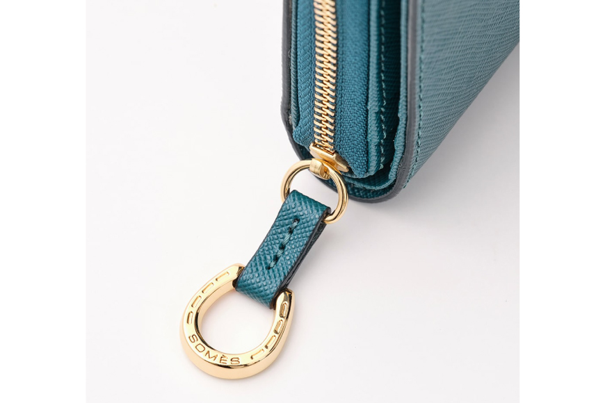 SOMES 二つ折り財布 （ブルー）PT-75 [ソメスサドル 北海道 砂川市 12260815-b] ソメス 財布 レディース 二つ折り 二つ折 2つ折り 本革 革 革製品 レザー ウォレット サイフ さいふ somes saddle レビューキャンペーン