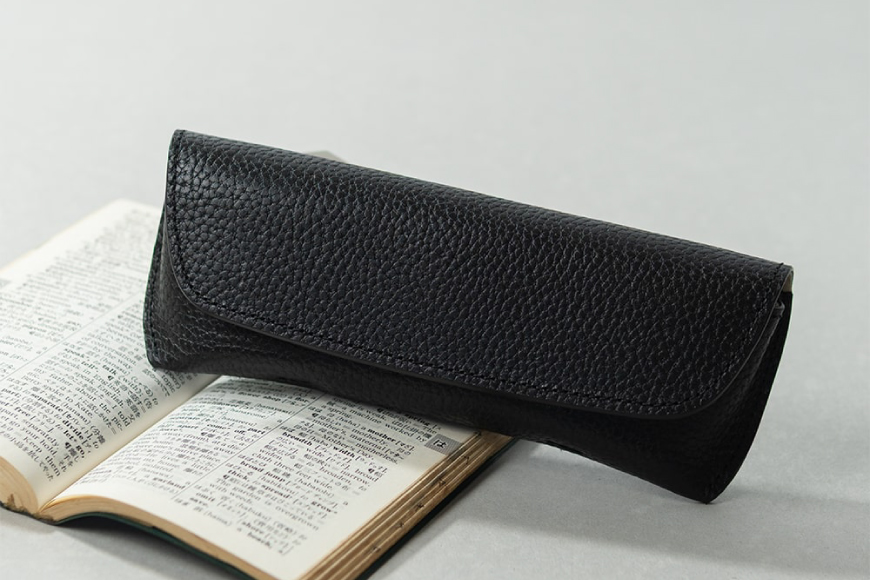 SOMES GL-14 メガネケース ブラック [ソメスサドル 北海道 砂川市 12260920] ソメス バッグ メンズ レディース 本革 革 革製品 鞄 かばん レザー