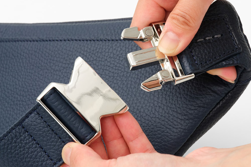 SOMES ウエストポーチ （ネイビー）GL-09 [ソメスサドル 北海道 砂川市 12260762-a] ソメス ポーチ メンズ レディース 本革 革 革製品 レザー 仕事 レビューキャンペーン