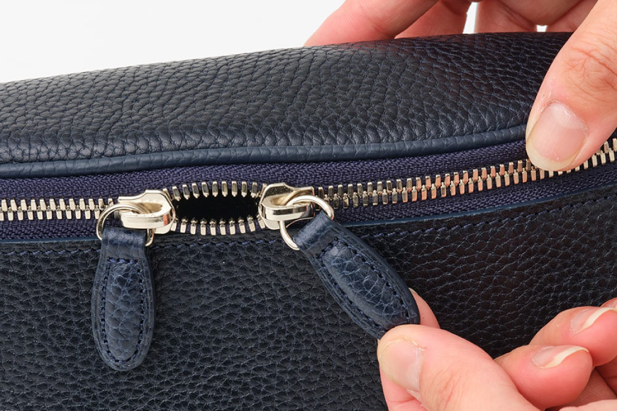 SOMES ウエストポーチ （ネイビー）GL-09 [ソメスサドル 北海道 砂川市 12260762-a] ソメス ポーチ メンズ レディース 本革 革 革製品 レザー 仕事 レビューキャンペーン