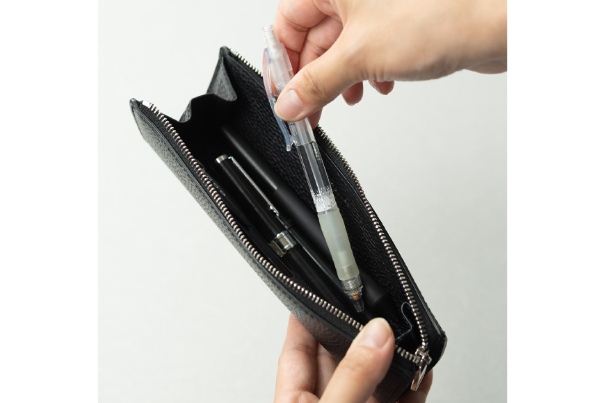 SOMES GL-13 ペンケース ブラック [ソメスサドル 北海道 砂川市 12260954-c] ソメス 本革 革 革製品 レザー 筆箱 ケース ポーチ