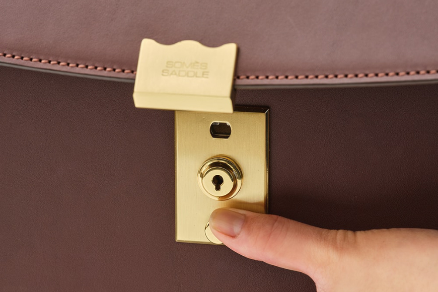 SOMES フラップブリーフケース （ブラウン）EX-33 [ソメスサドル 北海道 砂川市 12260822-a] ソメス バッグ ブリーフケース メンズ 本革 革 革製品 革鞄 革バッグ レザー somes saddle レビューキャンペーン