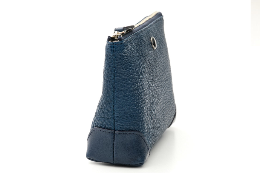 SOMES RE-35 ポーチ (ブルー) [ソメスサドル 北海道 砂川市 12260854] 小物入れ メンズ レディース 小さめ 本革 革 レザー 革製品 小物 ブルー レビューキャンペーン