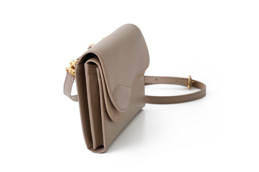 SOMES SA-17 ウォレットショルダー グレージュ [ソメスサドル 北海道 砂川市 12260908] ソメス お財布ポシェット ウォレットショルダーバッグ ブランド 日本製 本革 革 革製品 レザー