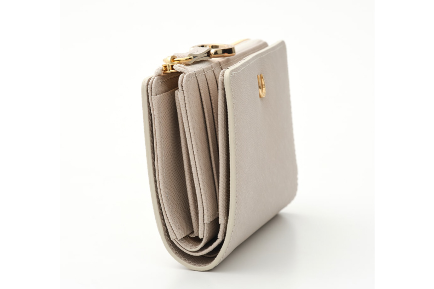 SOMES LF折財布 （アイボリー）PT-73 [ソメスサドル 北海道 砂川市 12260816-a] ソメス 財布 レディース 二つ折り 二つ折 2つ折り L字ファスナー l字ファスナー L字 本革 革 革製品 レザー ウォレット サイフ さいふ somes saddle レビューキャンペーン