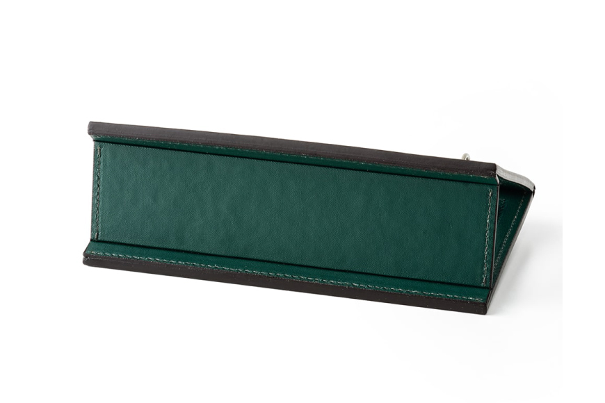 SOMES 万年カレンダー （グリーン）DU-30-ro [ソメスサドル 北海道 砂川市 12260810-a] ソメス カレンダー 卓上 本革 革 革製品 レザー somes saddle レビューキャンペーン