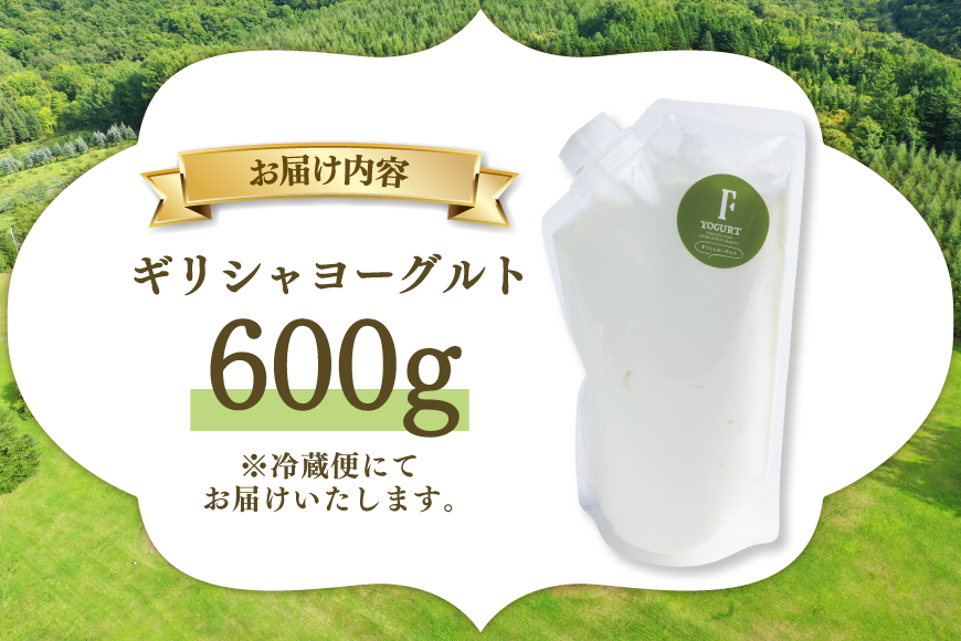 ヨーグルト 北海道 ギリシャヨーグルト グリークヨーグルト 600g ＜ギリシャヨーグルト専門店 F -エフ- ＞ [ほんだ菓子司 北海道 砂川市 12261092] ふるさと納税 スイーツ デザート 朝食 朝ごはん 手軽 北海道産