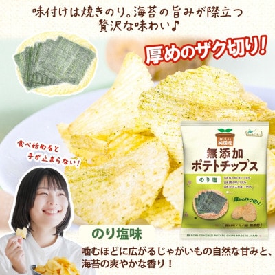 純国産 ポテトチップス のり塩味 24袋 北海道深川市【1640052】