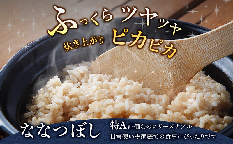 【令和5年度産】◆12ヵ月定期便◆ 富良野 山部米研究会【 ななつぼし 】玄米 5kg×2袋（10kg）お米 米 ご飯 ごはん 白米 定期 送料無料 北海道 富良野市 道産 直送 ふらの