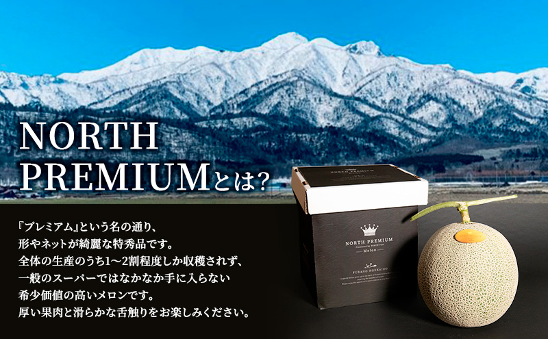 【2026年6月発送】富良野 メロン『NORTH PREMIUM』1玉 約2kg以上 フルーツ 果物