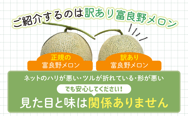 【2026年夏発送】※訳あり※ 富良野 メロン 約4kg〈2玉～4玉入り〉メロン フルーツ 果物