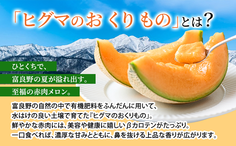 【2026年夏発送】富良野産 ヒグマのおくりもの(メロン)[5玉 計8kg以上] フルーツ 果物
