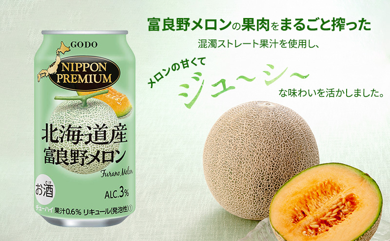 NIPPON PREMIUM 北海道産富良野メロン 缶チューハイ [ チューハイ 350 ml×24本 ] 酎ハイ 酒 お酒 アルコール アルコール飲料