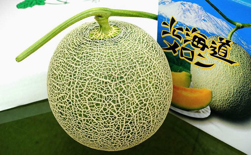 【2026年夏発送】メロン 北海道 富良野メロン 青肉1玉 約2kgサイズ 大玉 北海道 ふらの めろん 果物 フルーツ 甘い ジューシー