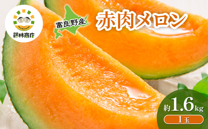 【2026年夏発送】メロン 北海道 富良野メロン 赤肉1玉 約1.6kgサイズ以上 北海道 ふらの めろん 果物 フルーツ 甘い ジューシー