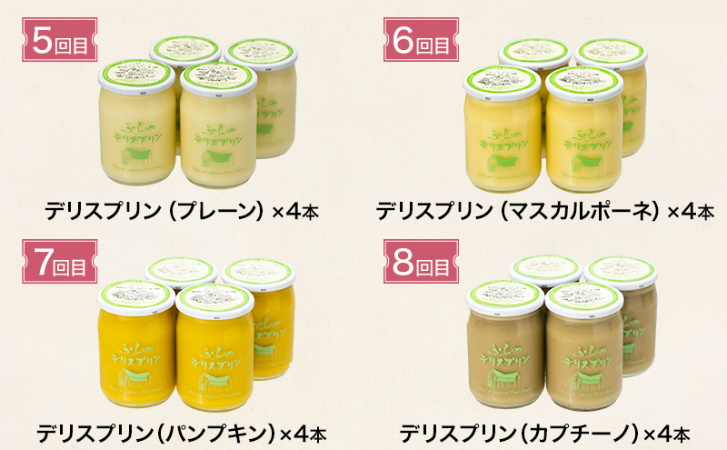 ◆12ヵ月連続お届け◆菓子工房フラノデリス プリン 定期便( お菓子 スイーツ デザート お祝い おやつ 贈り物 ギフト 甘い 手作り 北海道 道産 富良野 ふらの )