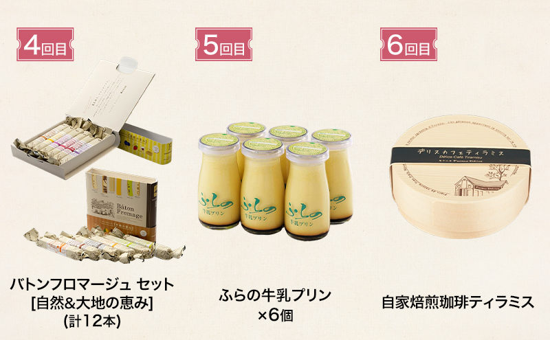 ◆6ヵ月定期便◆菓子工房フラノデリス おすすめ商品堪能コースA( お菓子 スイーツ デザート お祝い おやつ 贈り物 ギフト 甘い 手作り 北海道 道産 富良野 ふらの )