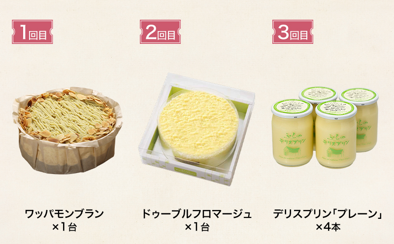 ◆3ヵ月定期便◆菓子工房フラノデリス 殿堂入りスイーツ定期便[D]( お菓子 スイーツ デザート お祝い おやつ 贈り物 ギフト 甘い 手作り 北海道 道産 富良野 ふらの )