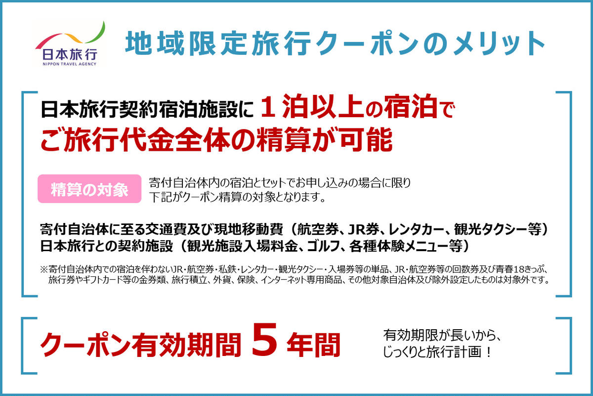 北海道登別市　日本旅行　地域限定旅行クーポン 30,000円分