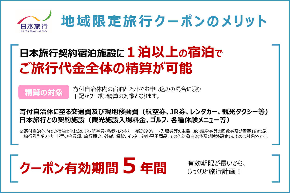 北海道登別市　日本旅行　地域限定旅行クーポン 300,000円分